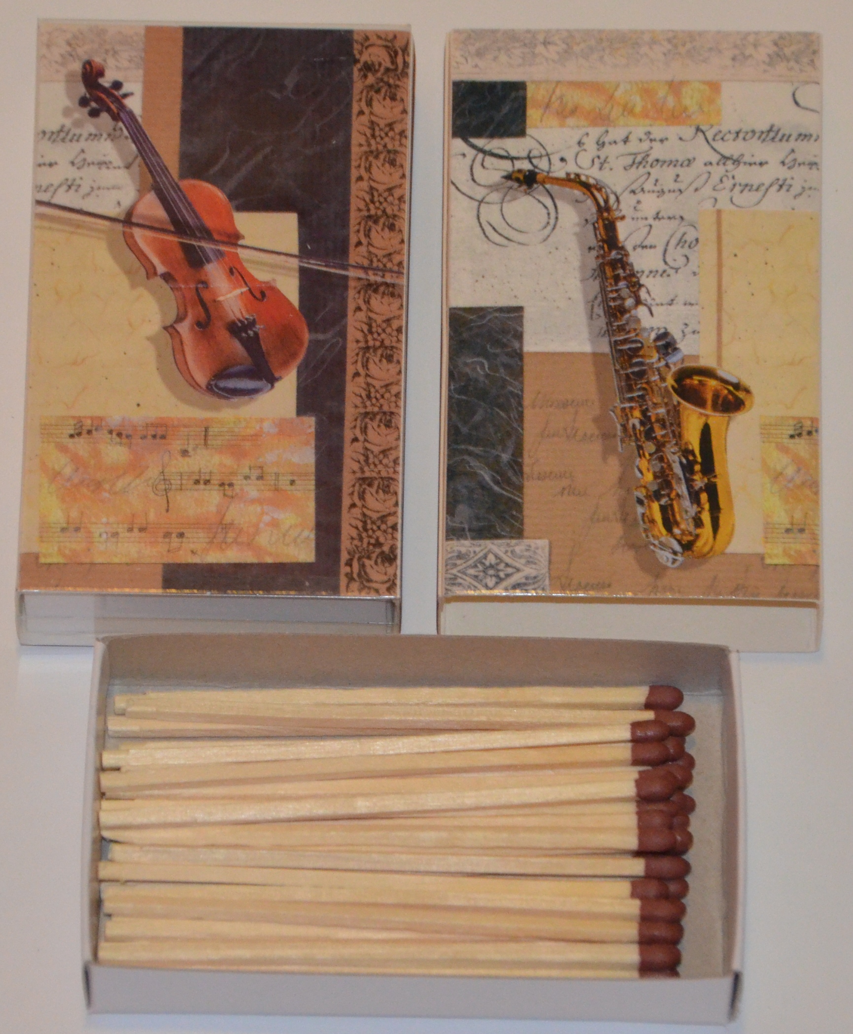 Tändsticksask XL Violin/Saxofon