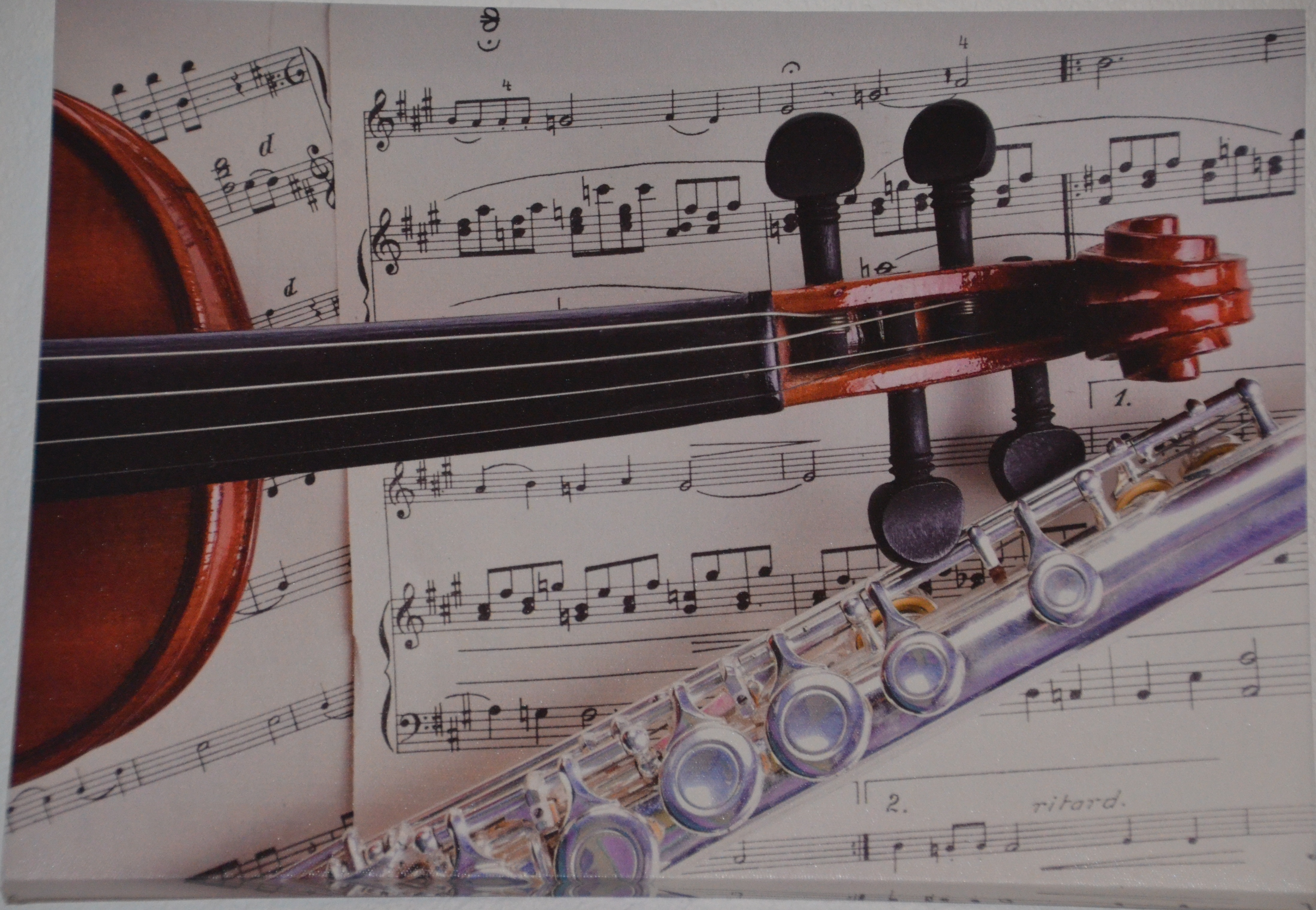 Tavla Flöjt/Violin/Noter