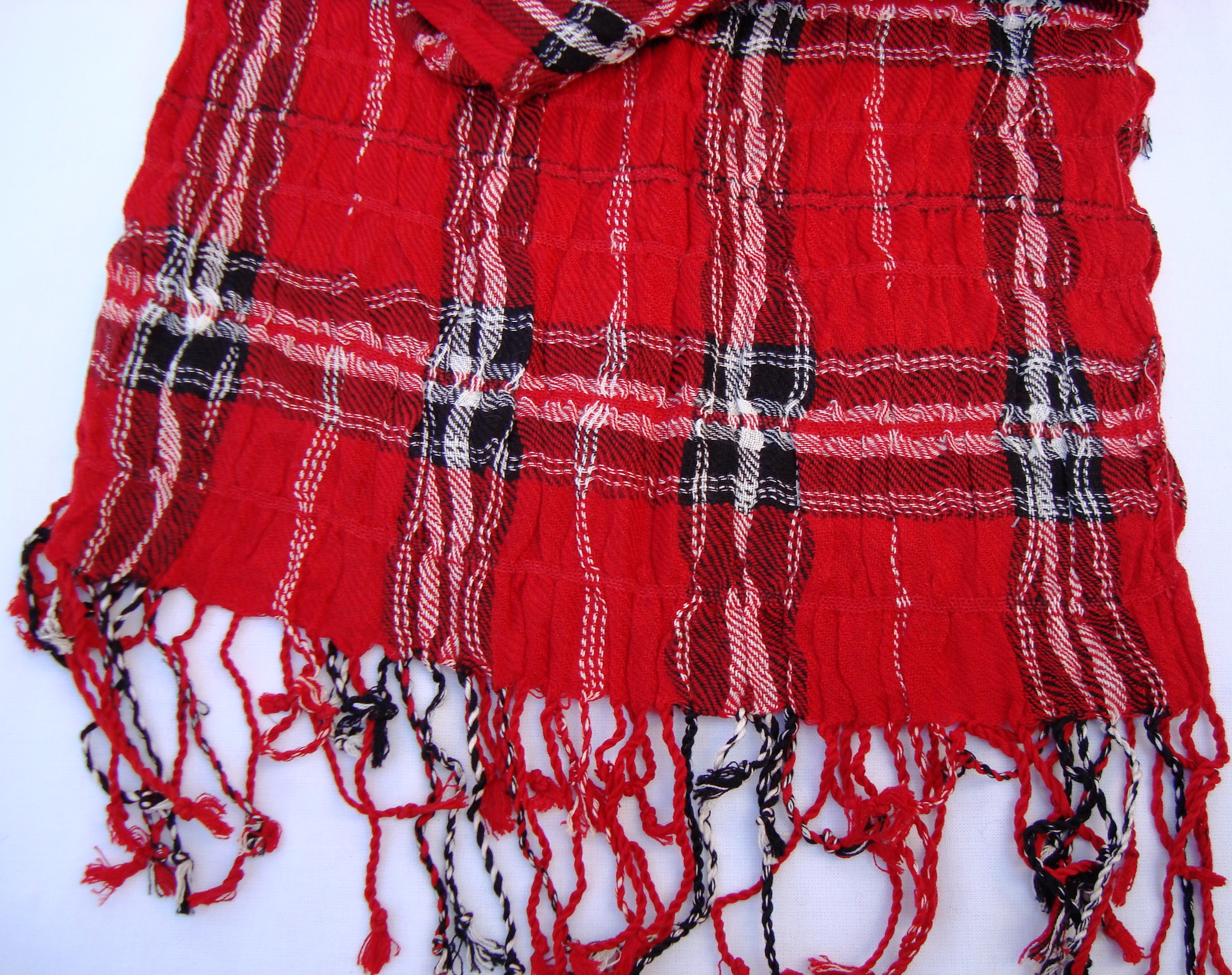 Scarf Röd Tartan - Stretch - 2