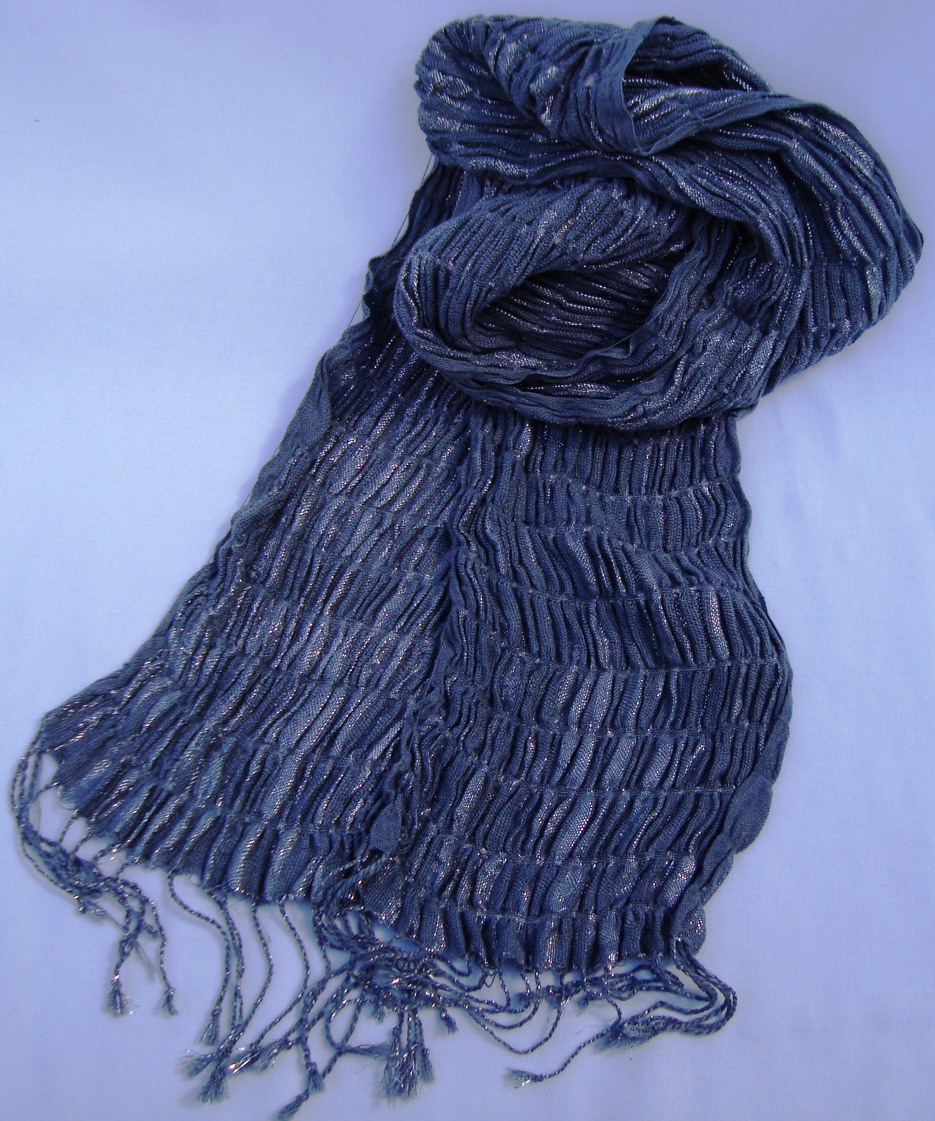 Scarf Silverrand Gråblå