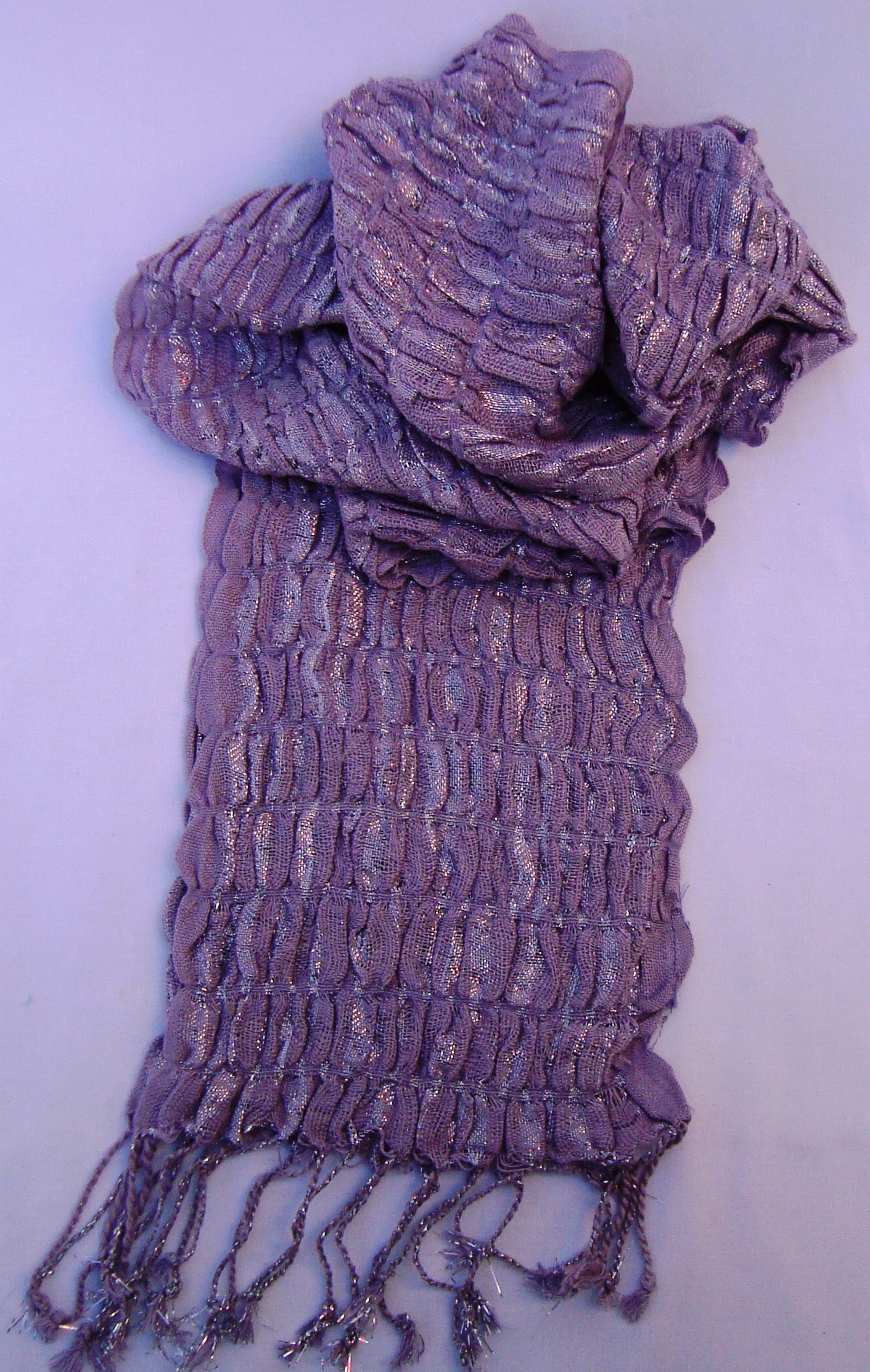 Scarf Silverrand Ljuslila
