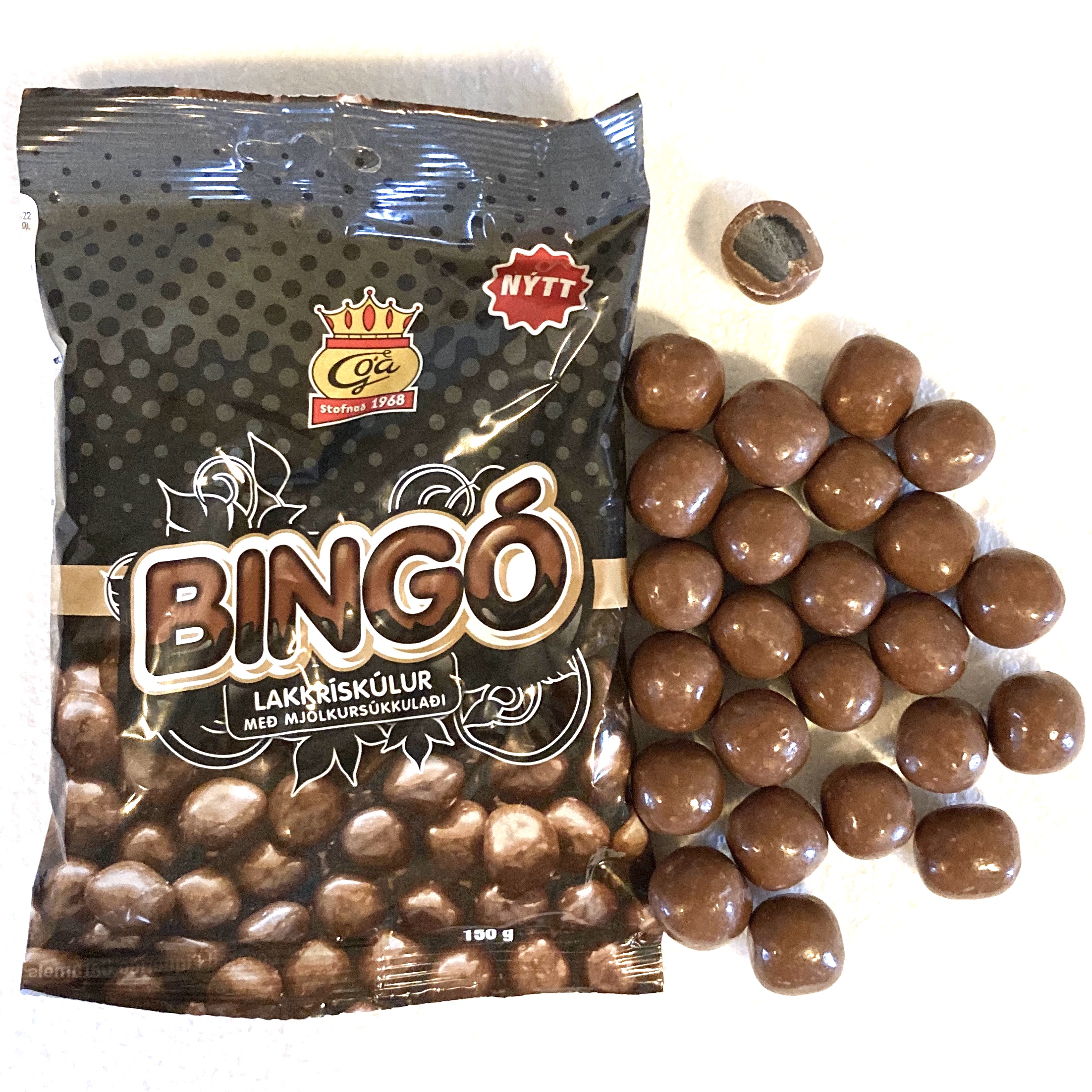 Bingó Lakkrískúlur - Mjölkchoklad