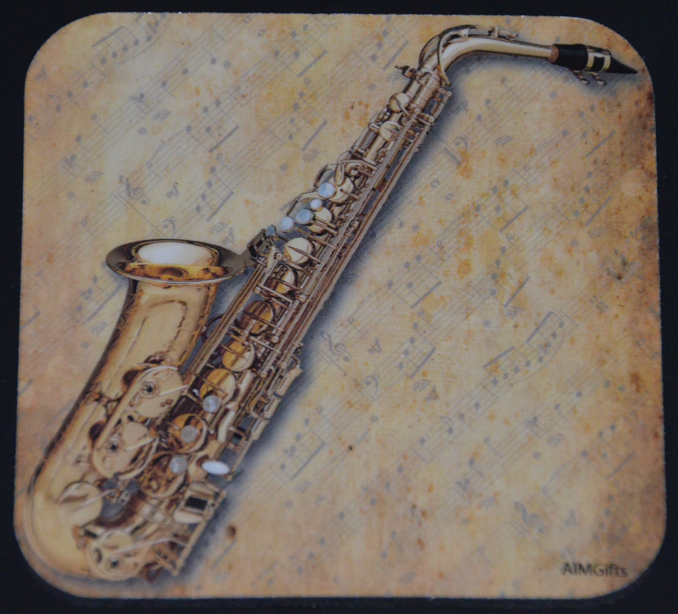 Glasunderlägg Saxofon