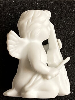 Porslinsfigur Ängel Med Cello