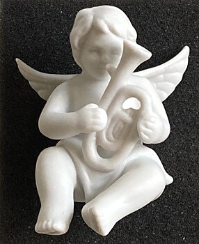 Porslinsfigur Ängel Med Baryton