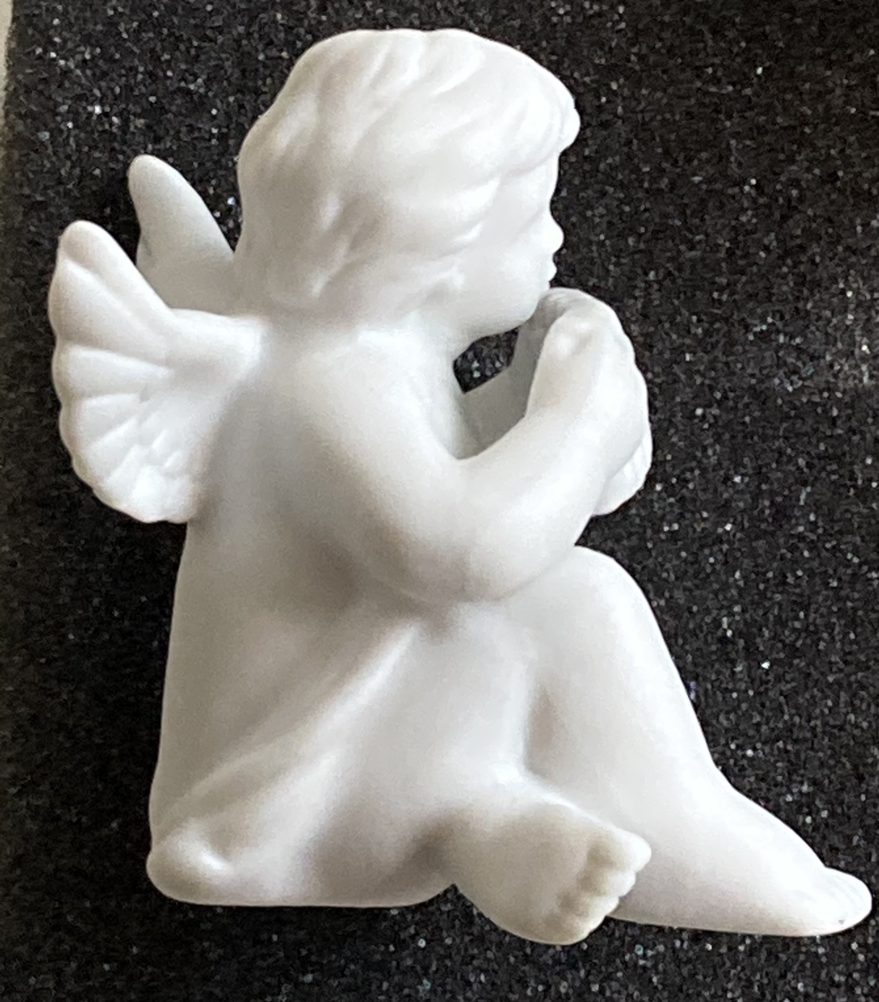 Porslinsfigur Ängel Med Panflöjt - 2