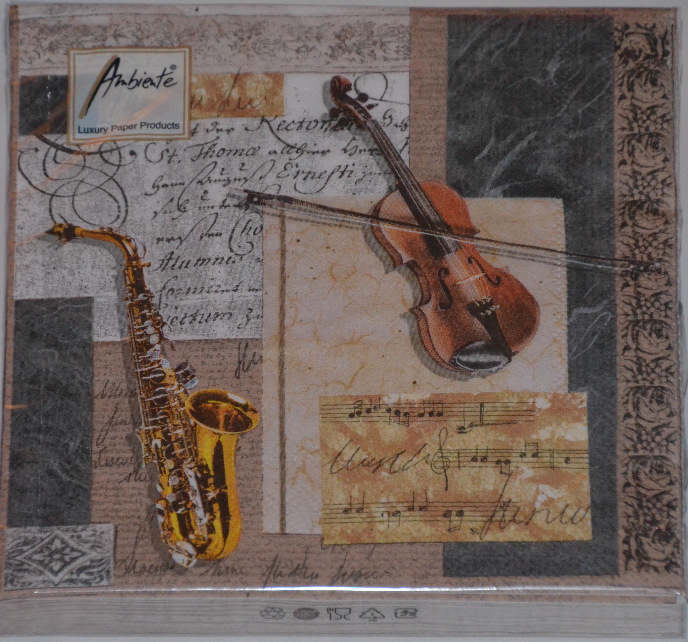 Servett 5 Saxofon-Violin