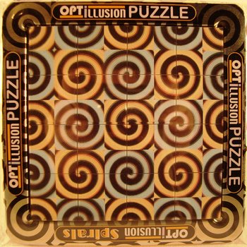 Pussel Optisk Illusion Spiraler
