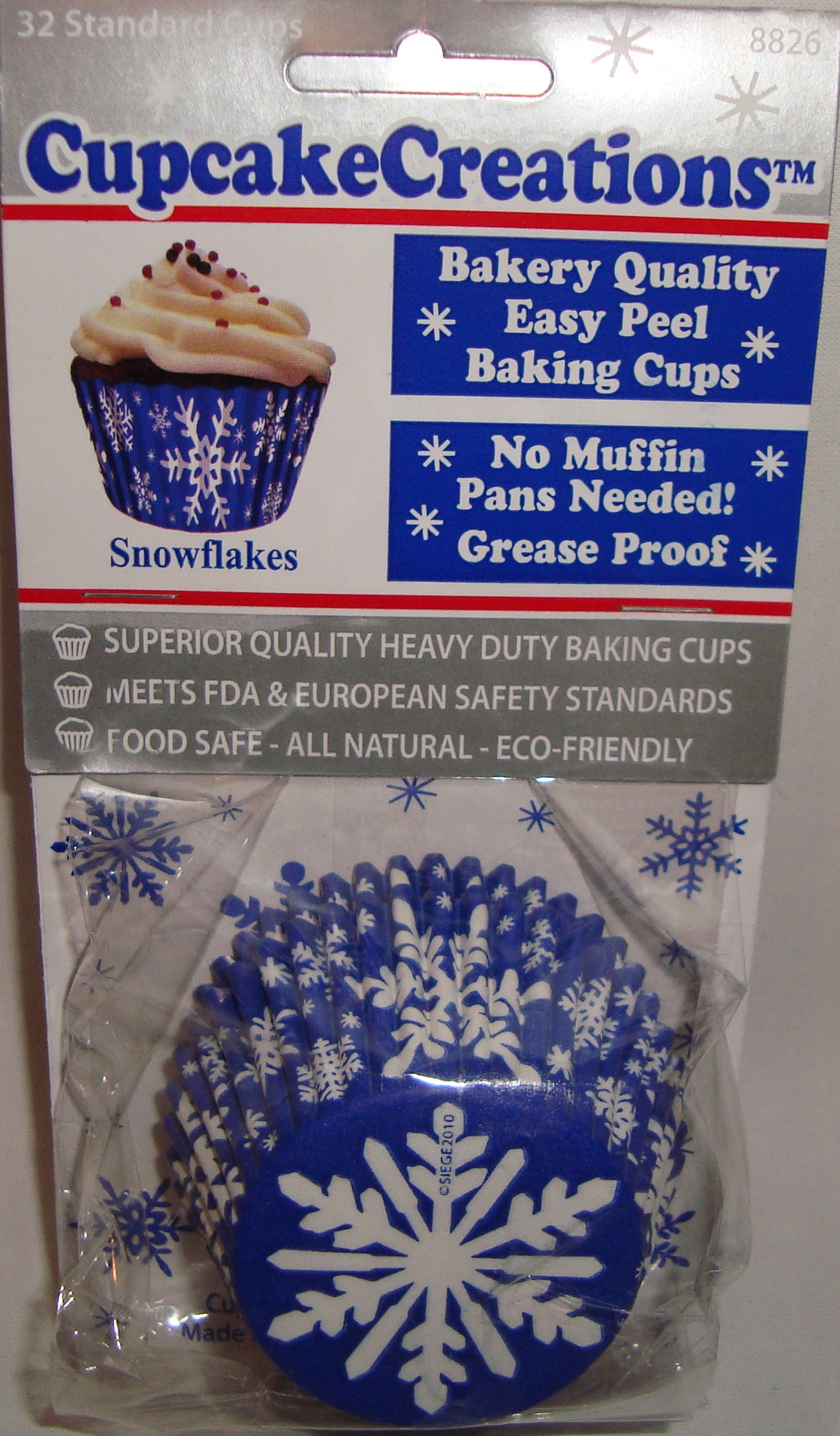 Cupcakeformar Snöflinga