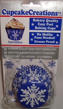Cupcakeformar Snöflinga