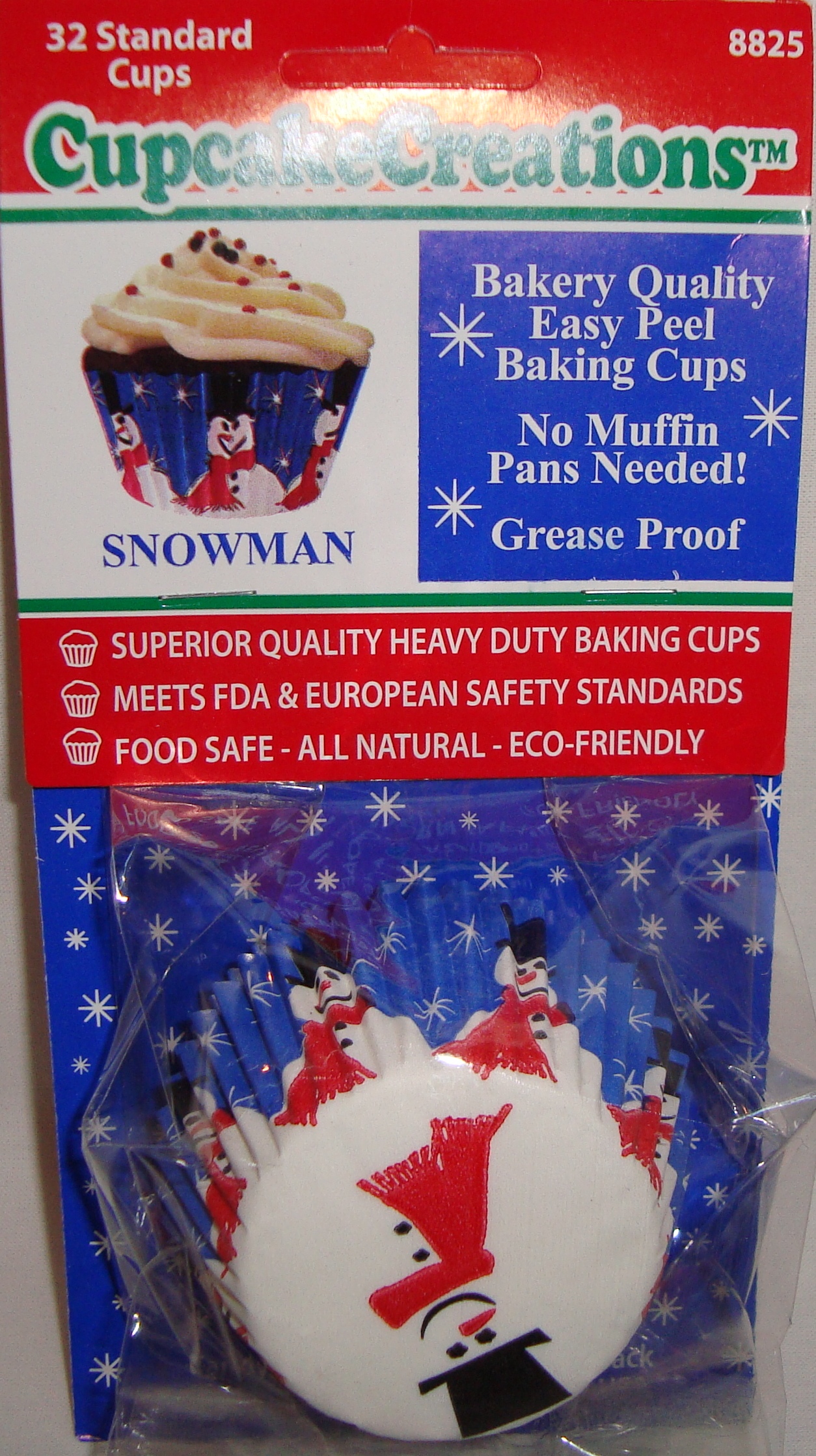 Cupcakeformar Snögubbe