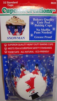 Cupcakeformar Snögubbe