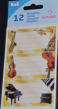Etiketter Instrument 12-Pack