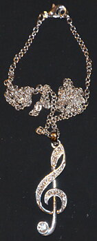 Halsband Strass G-Klav