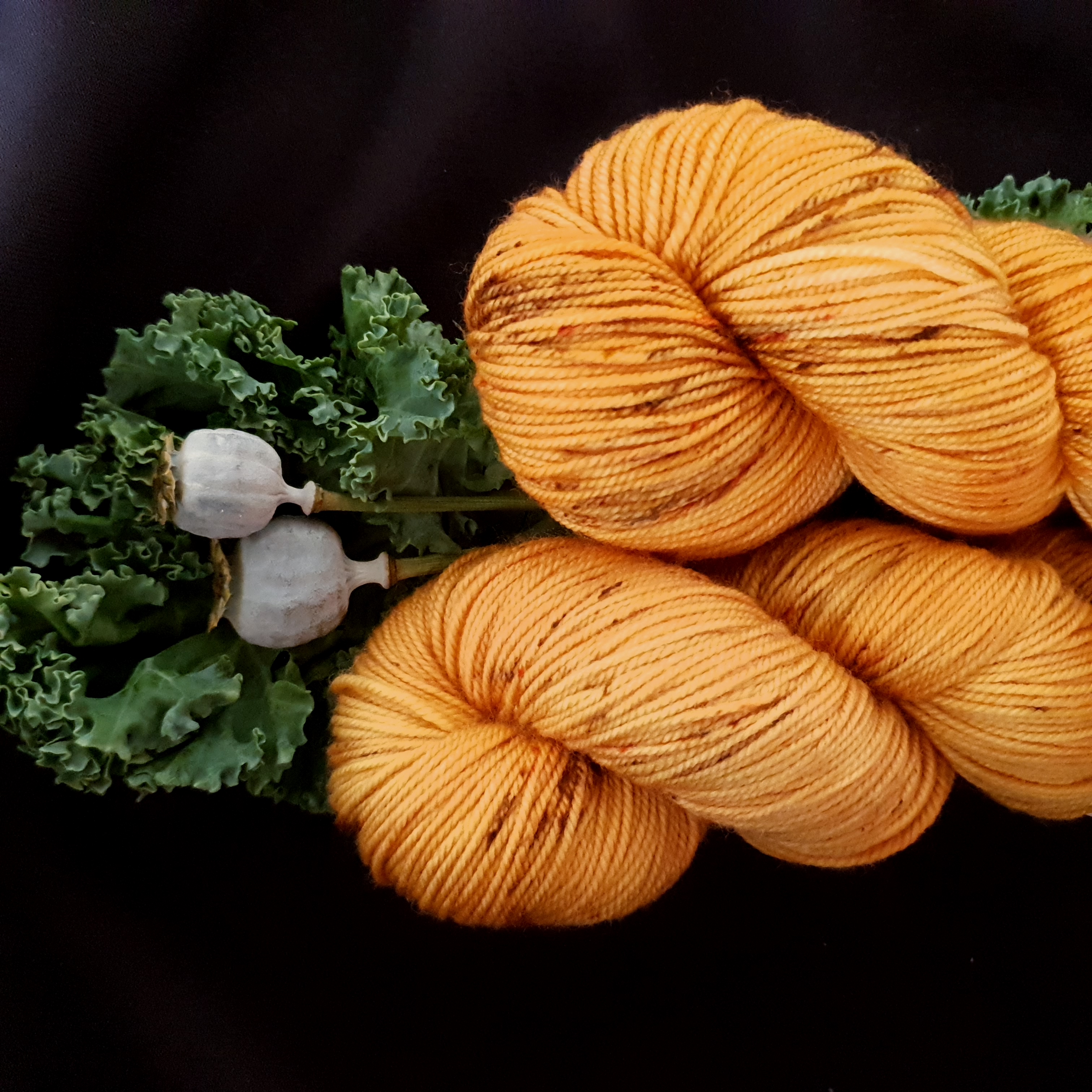 Handfärgat Merino Sport 100g  Freckled Pumpkin