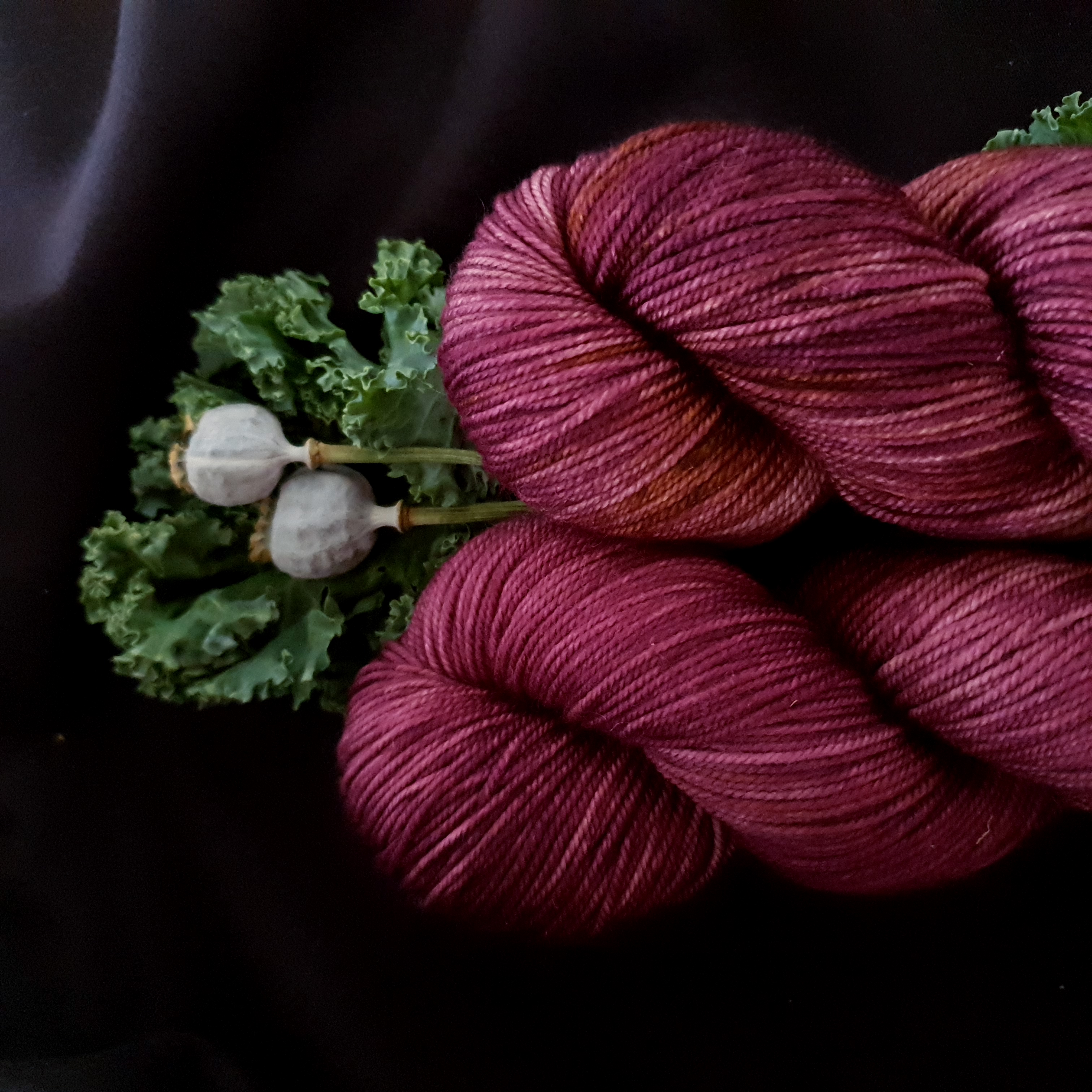 Handfärgat Merino Sport 100g  Ferocious Fig
