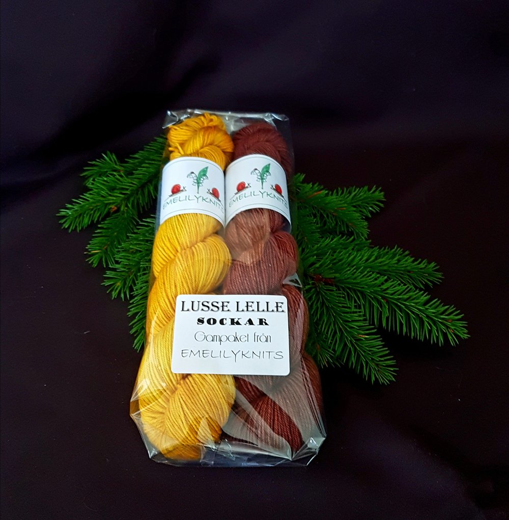 Garnpaket Lusse Lelle Sockar   - 3