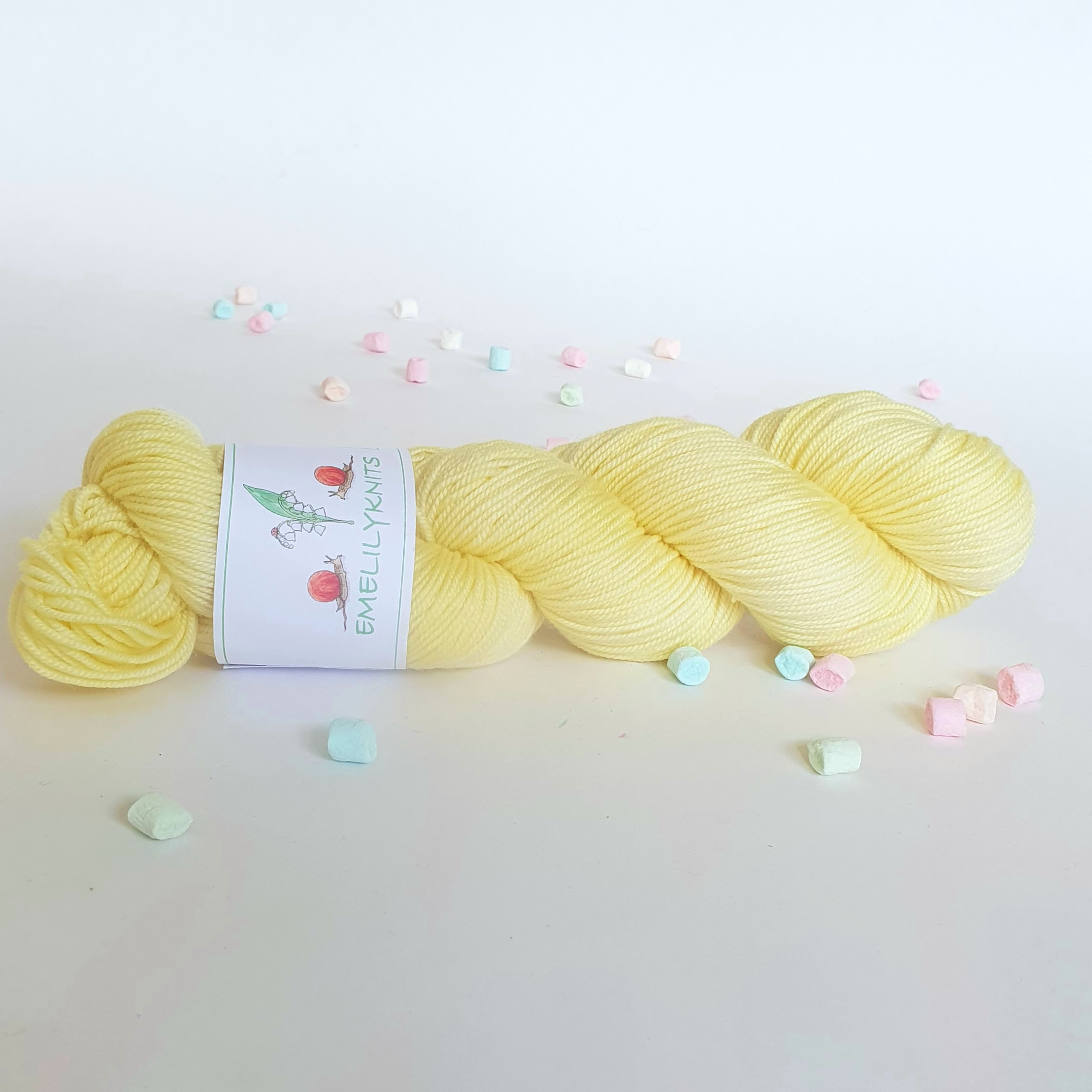 Handfärgat Merino Sport 100g  Lemon