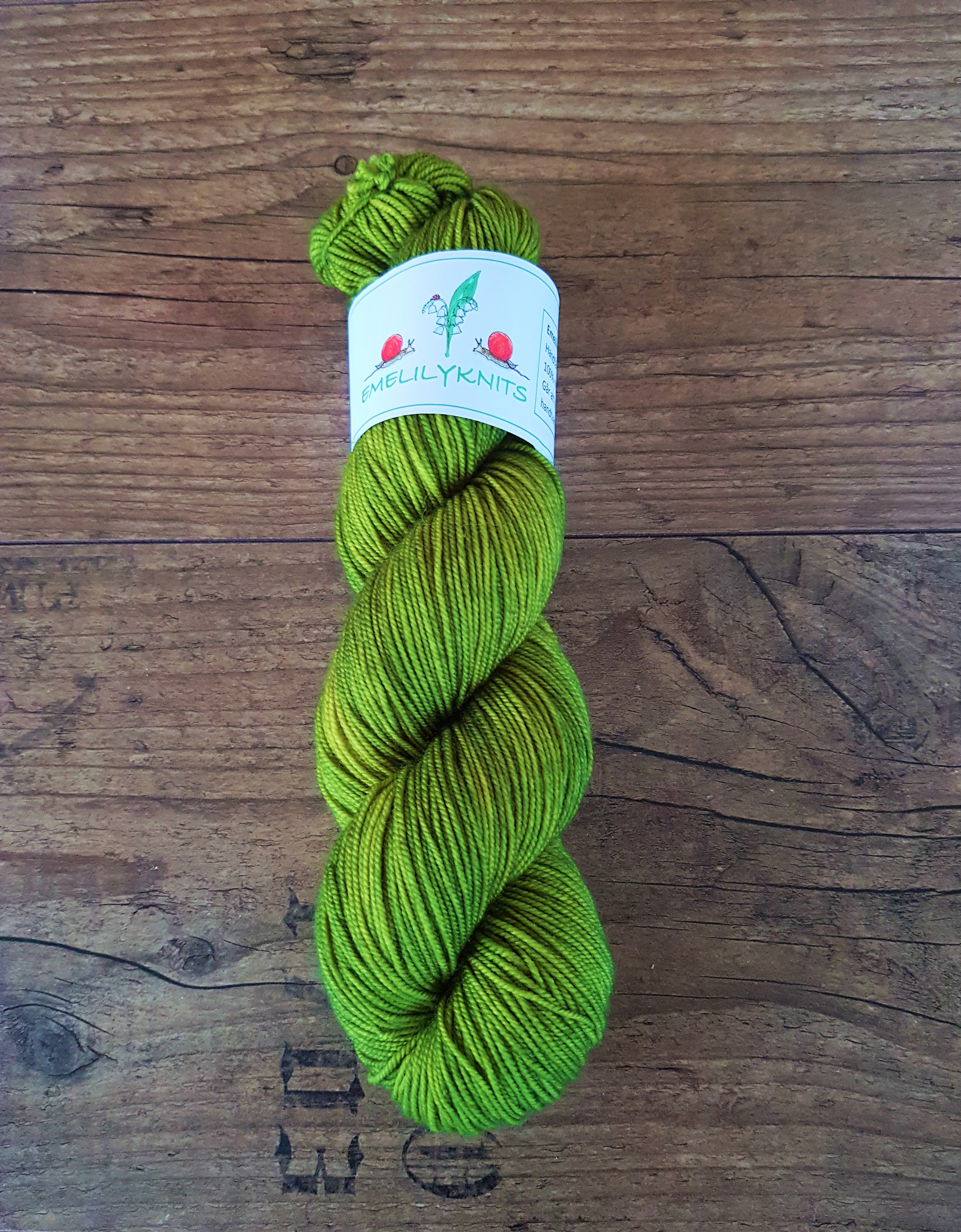 Handfärgat Merino Sport 100g  Blåbärsblad - 2
