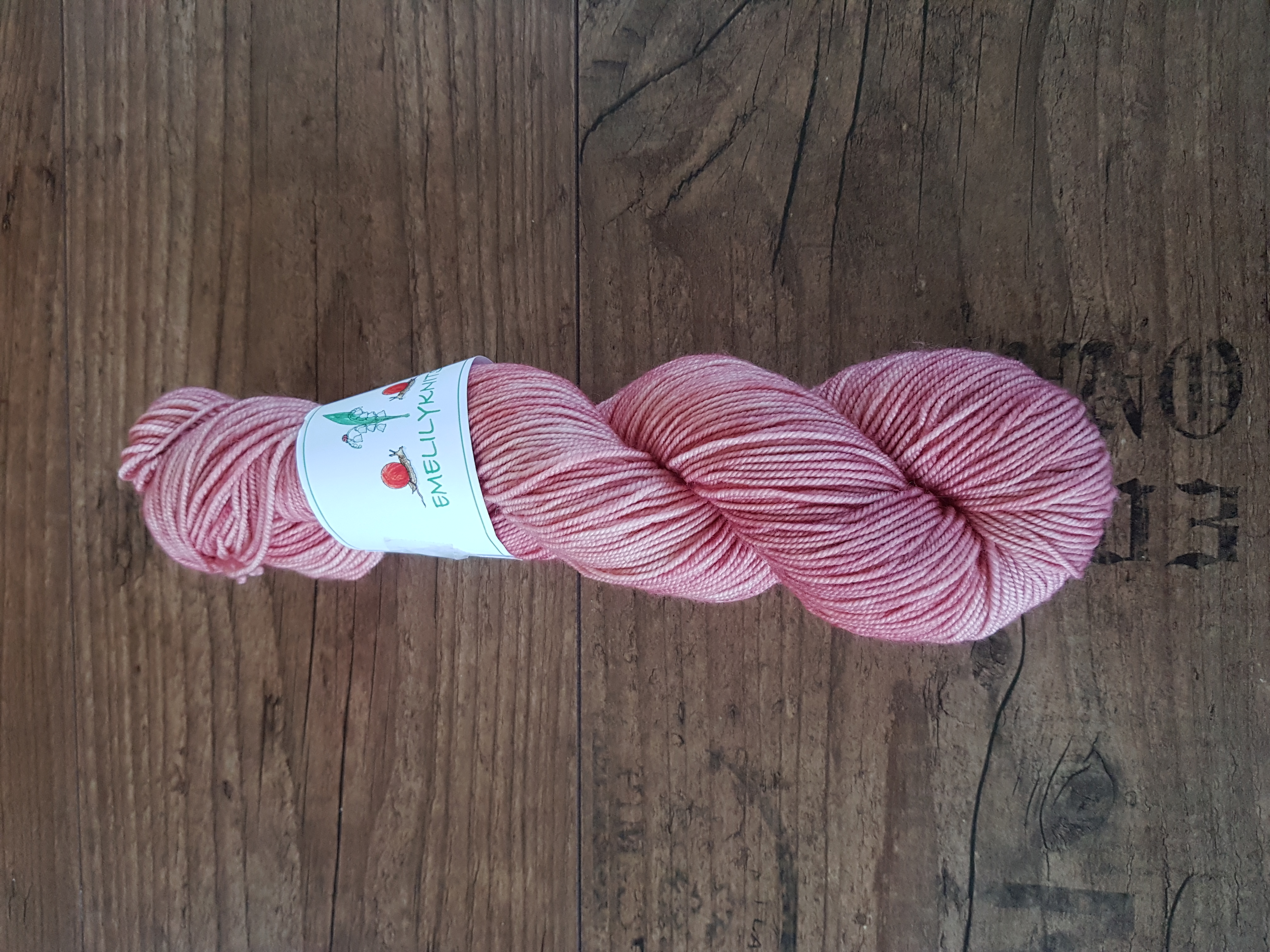 Handfärgat Merino Sport 100g  Pink Champagne - 2