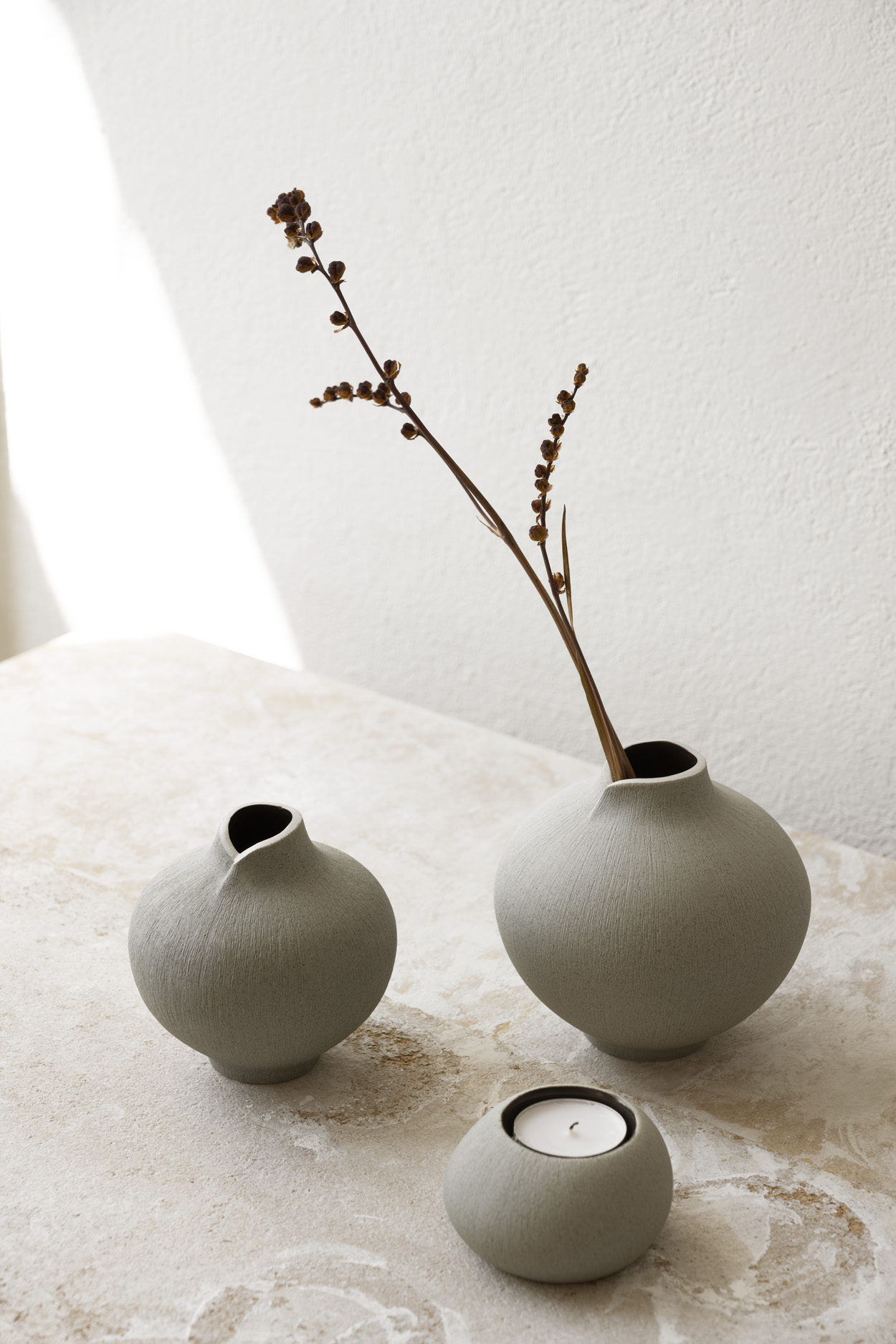 Asti T-light holder Sand Grey - 2