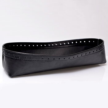 Väskbotten i konstskinn med kanter 33x8 cm, svart