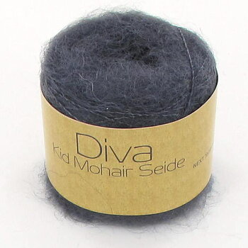 Diva Kid Mohair & Mullbärssilke, antracitgrå