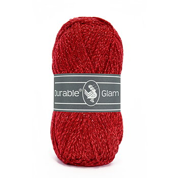 Glittergarnet Glam - röd