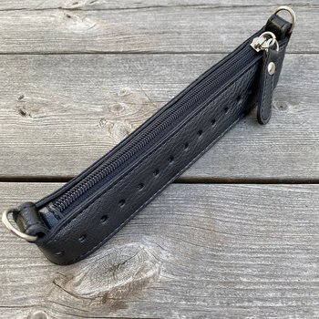 Ovandel 20 cm med dragkedja, svart