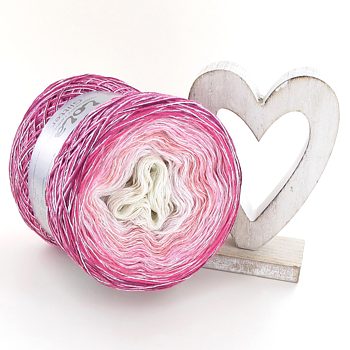 LoLa YarnCake Glitter, Pink Wedding (750 m)