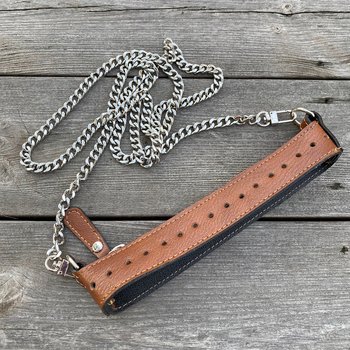 Ovandel till handväska med "Chanel"-kedja, vintage konjak
