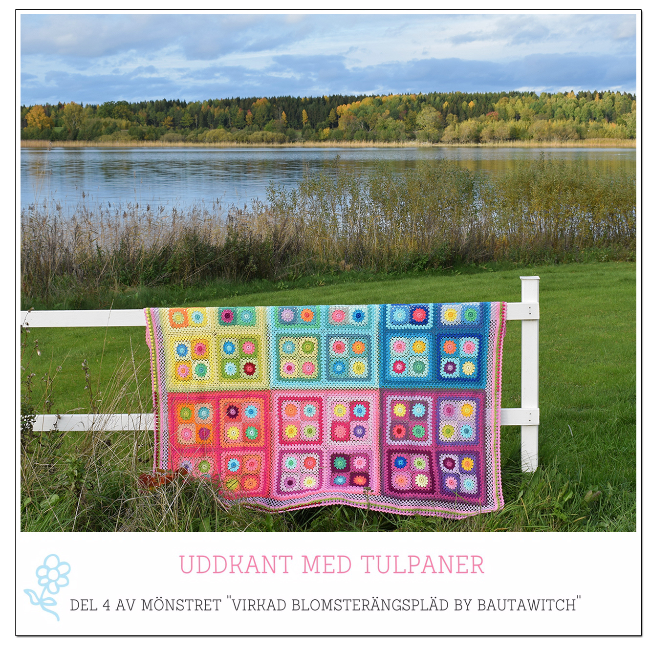 Utskrivet mönster till BautaWitch blomsterängspläd  (26 sidor) - 5