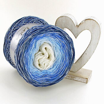 LoLa YarnCake Glitter, Blue Wedding (750 m)