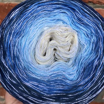 LoLa YarnCake Glitter, Blue Wedding (750 m)