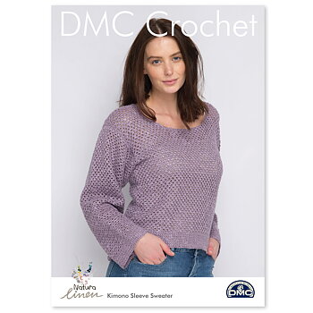 Mönster - Virkad tröja "Kimono Sleeve Sweater"