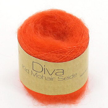 Diva Kid Mohair & Mullbärssilke, orange