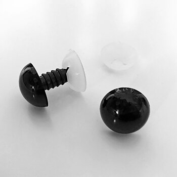  Ett par små 10 mm svarta säkerhetsögon