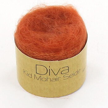 Diva Kid Mohair & Mullbärssilke, rost