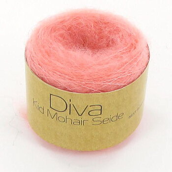Diva Kid Mohair & Mullbärssilke, persika