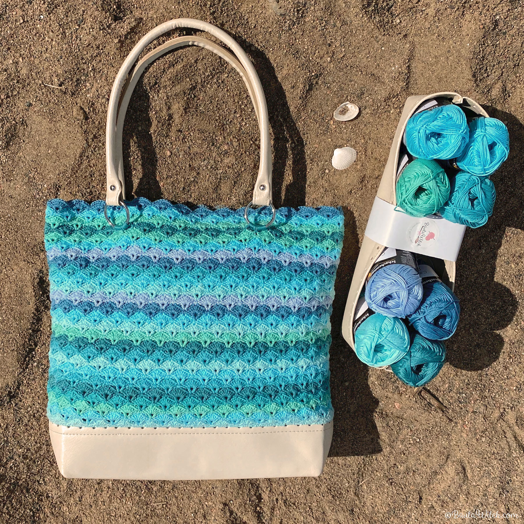 Väskbotten i konstskinn med kanter 33x8 cm, konjak - 2