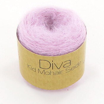 Diva Kid Mohair & Mullbärssilke, kall rosa