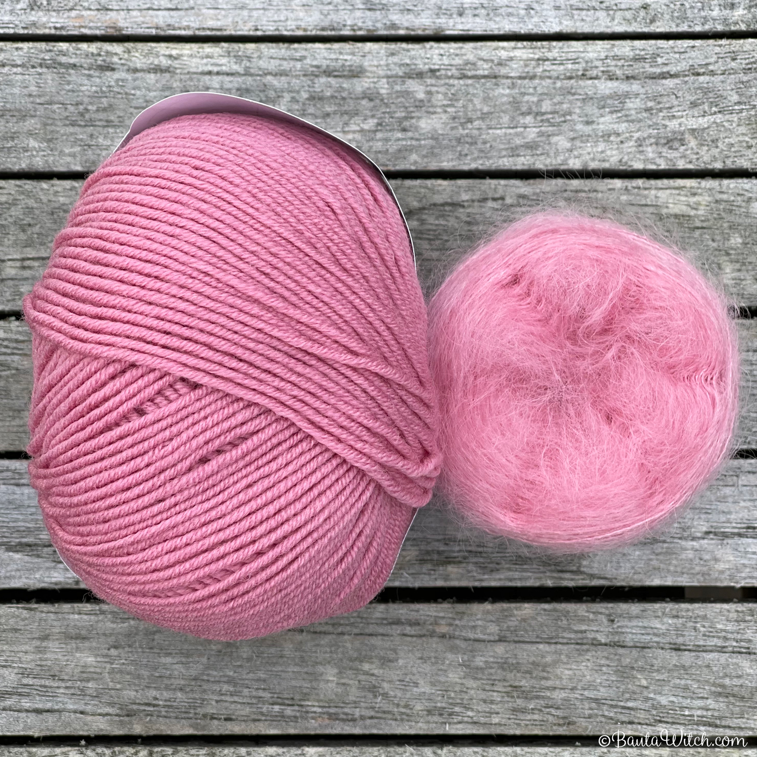 Diva Kid Mohair & Mullbärssilke, varm rosa - 2