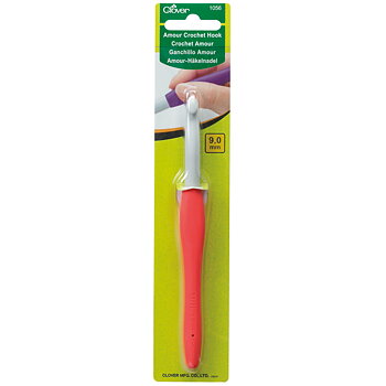 Clover Amour ergonomisk virknål 9,0 mm