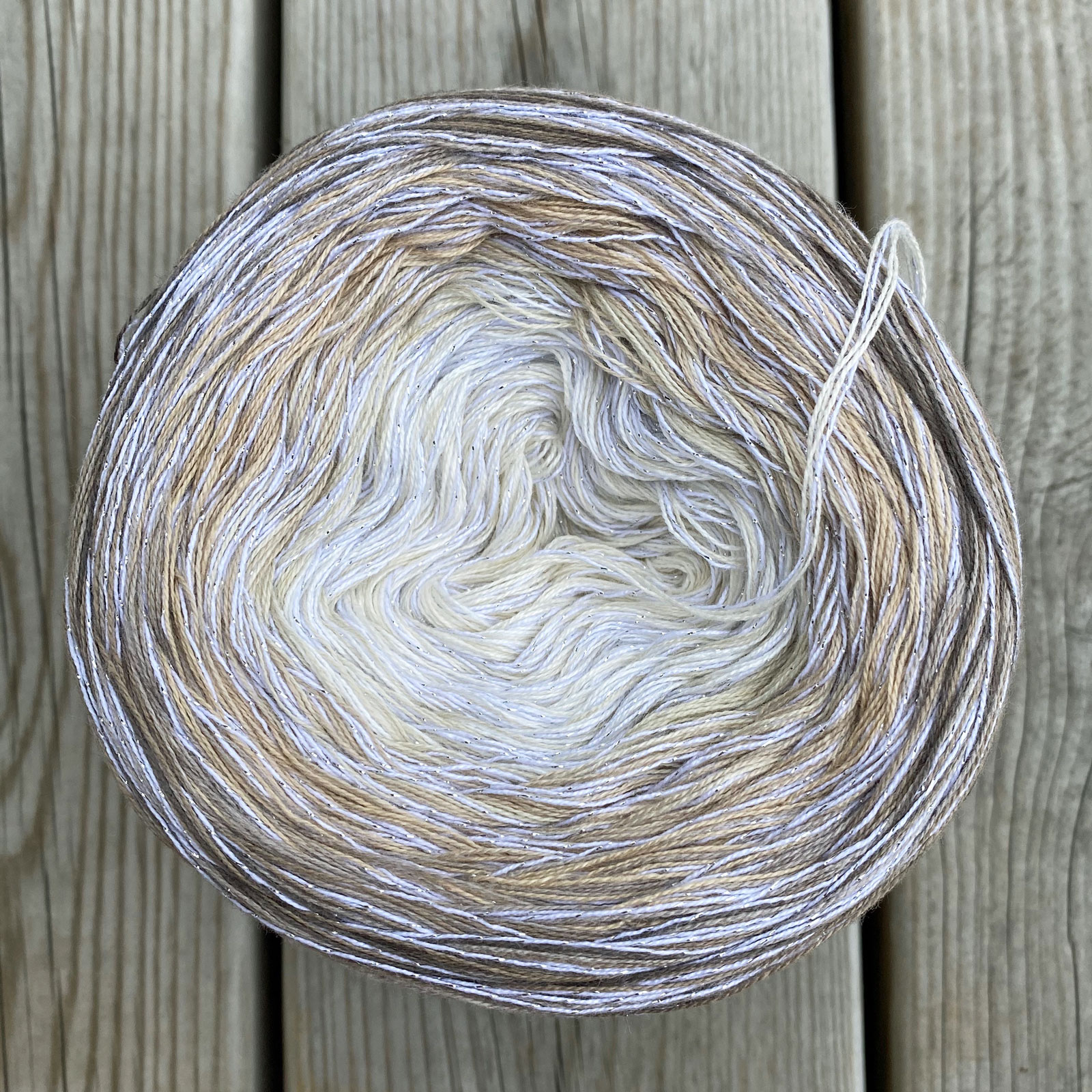 LoLa YarnCake Glitter, Natural Wedding (750 m) BautaWitch