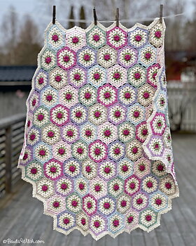 Hexagonpläden Vårsippor, 100 cm (19 nystan)