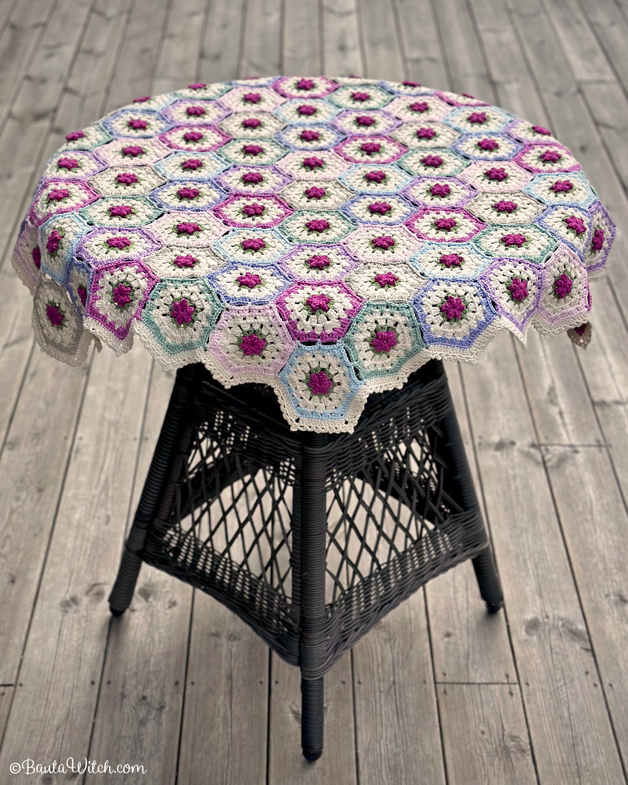 Hexagonpläden Vårsippor, 100 cm (19 nystan) - 6