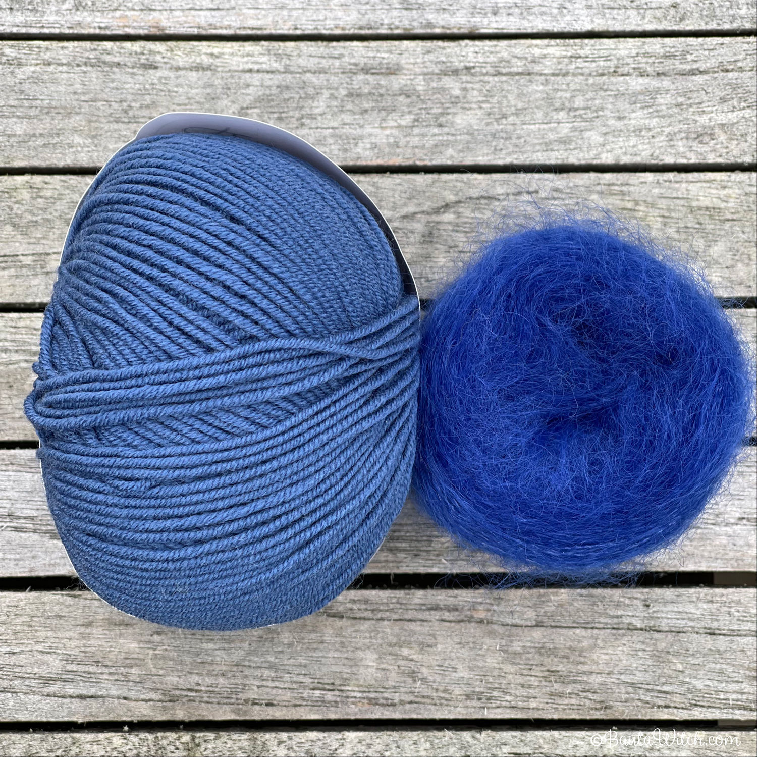 Diva Kid Mohair & Mullbärssilke, blå - 2