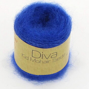 Diva Kid Mohair & Mullbärssilke, blå