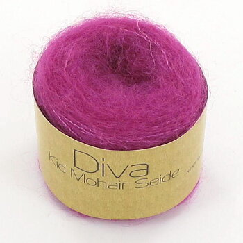 Diva Kid Mohair & Mullbärssilke, cyklamen