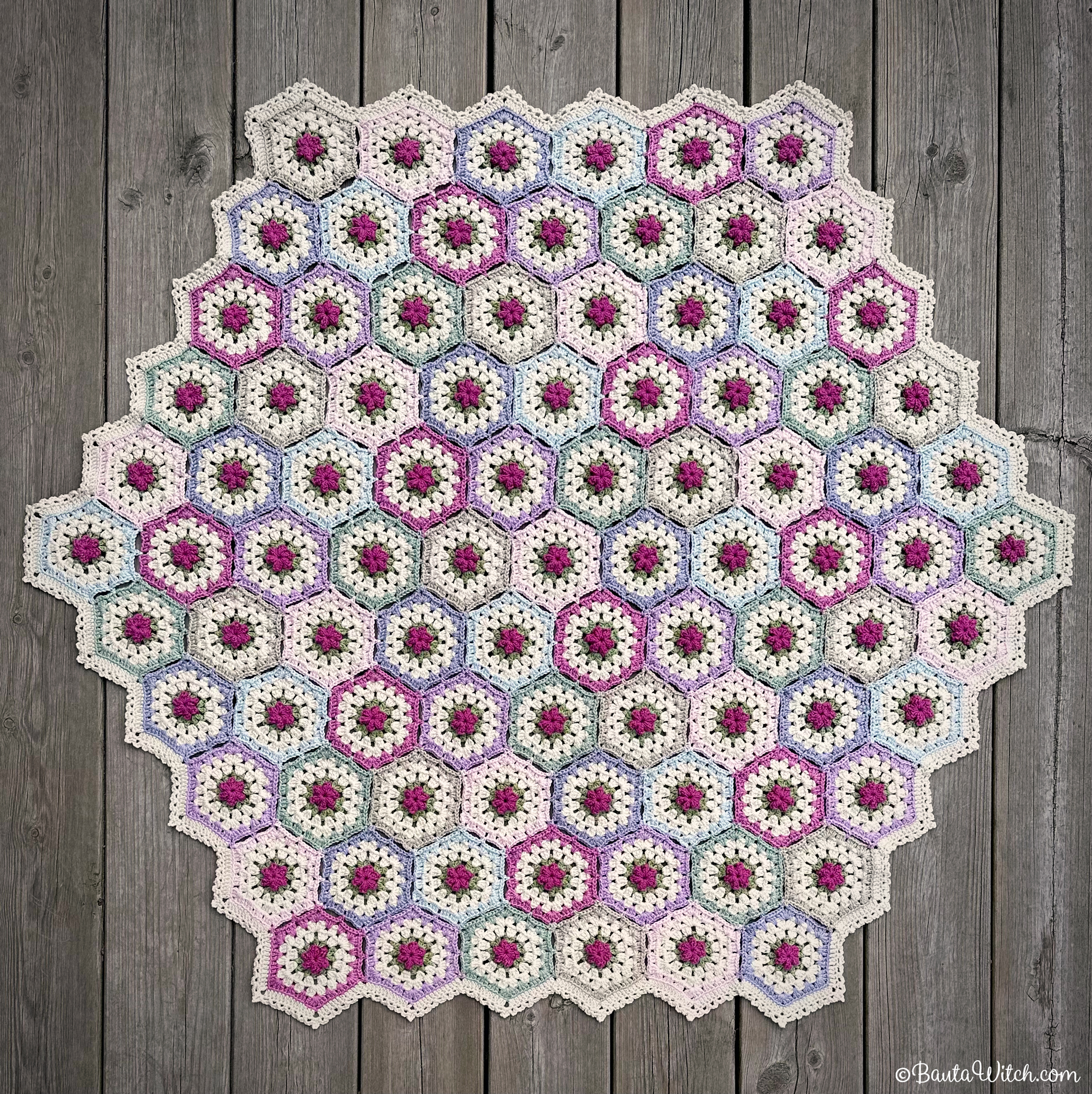 Hexagonpläden Vårsippor, 140 cm (36 nystan) - 5